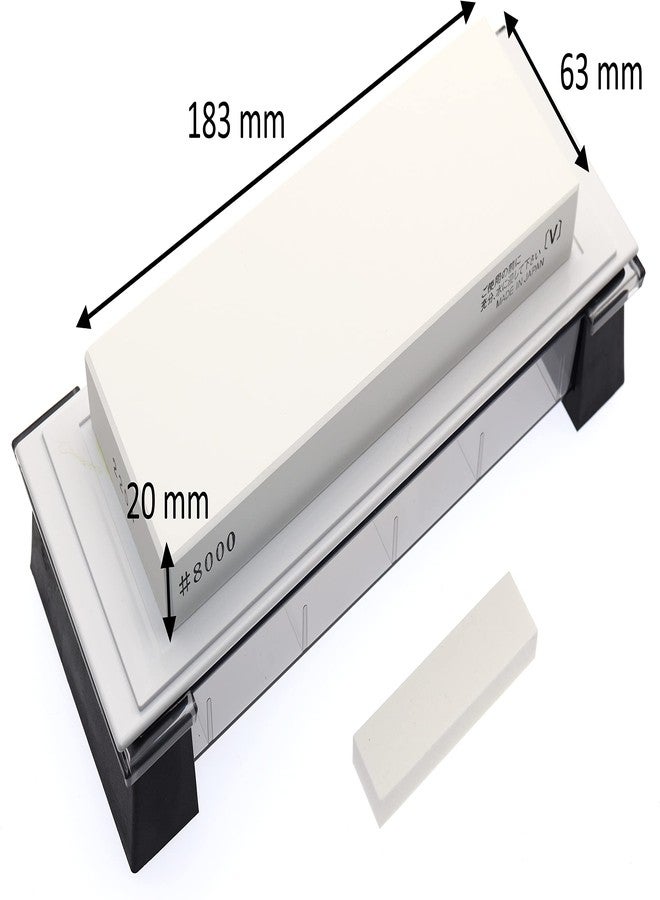 Suehiro Sharpening Stone Japanese Finish for New Cerax CR-8003-W Extra Fine Grit 8000, Stone Attached to a White Non-Slip Base, Built-in Nagura Stone - Image 2